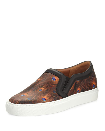 GIVENCHY SKATE PRINTED LEATHER SLIP-ON SNEAKERS, MULTI | ModeSens