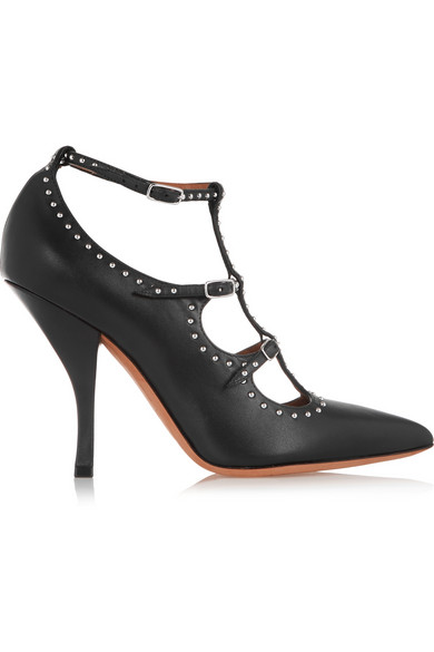 GIVENCHY Elegant Stud-Embellished Leather Pumps in Black | ModeSens