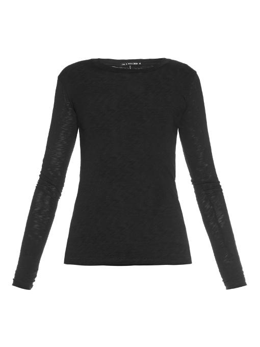 RAG & BONE The Classic Long-Sleeved T-Shirt in Black | ModeSens