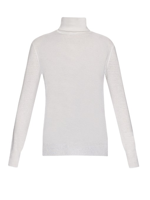 Equipment Oscar High-Neck Cashmere Sweater In Off-White | ModeSens