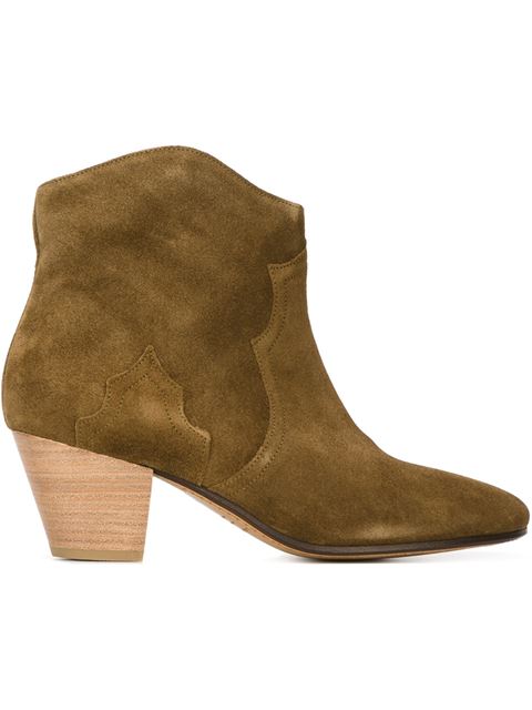 ISABEL MARANT Étoile Dicker 55Mm Suede Ankle Boots in Beige | ModeSens