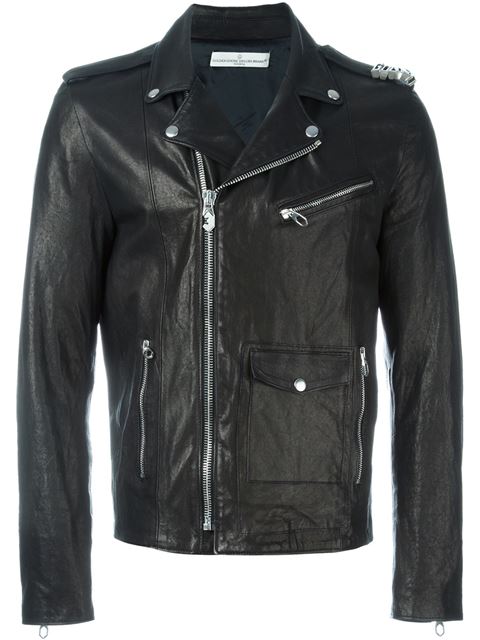 Golden Goose Carter Leather Jacket In Black | ModeSens