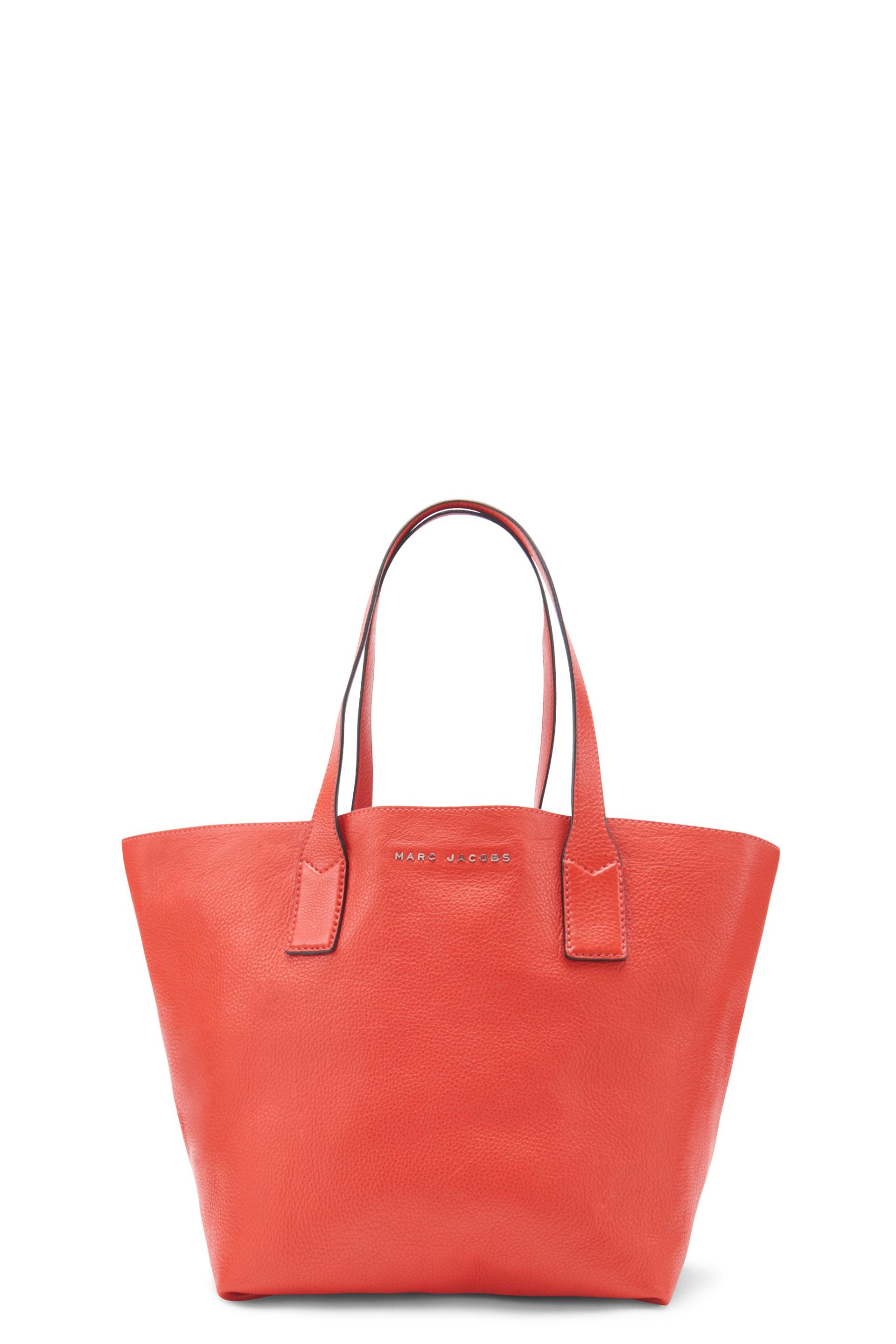 Marc Jacobs 'Wingman' Leather Shopping Tote In Bright Red Multi | ModeSens