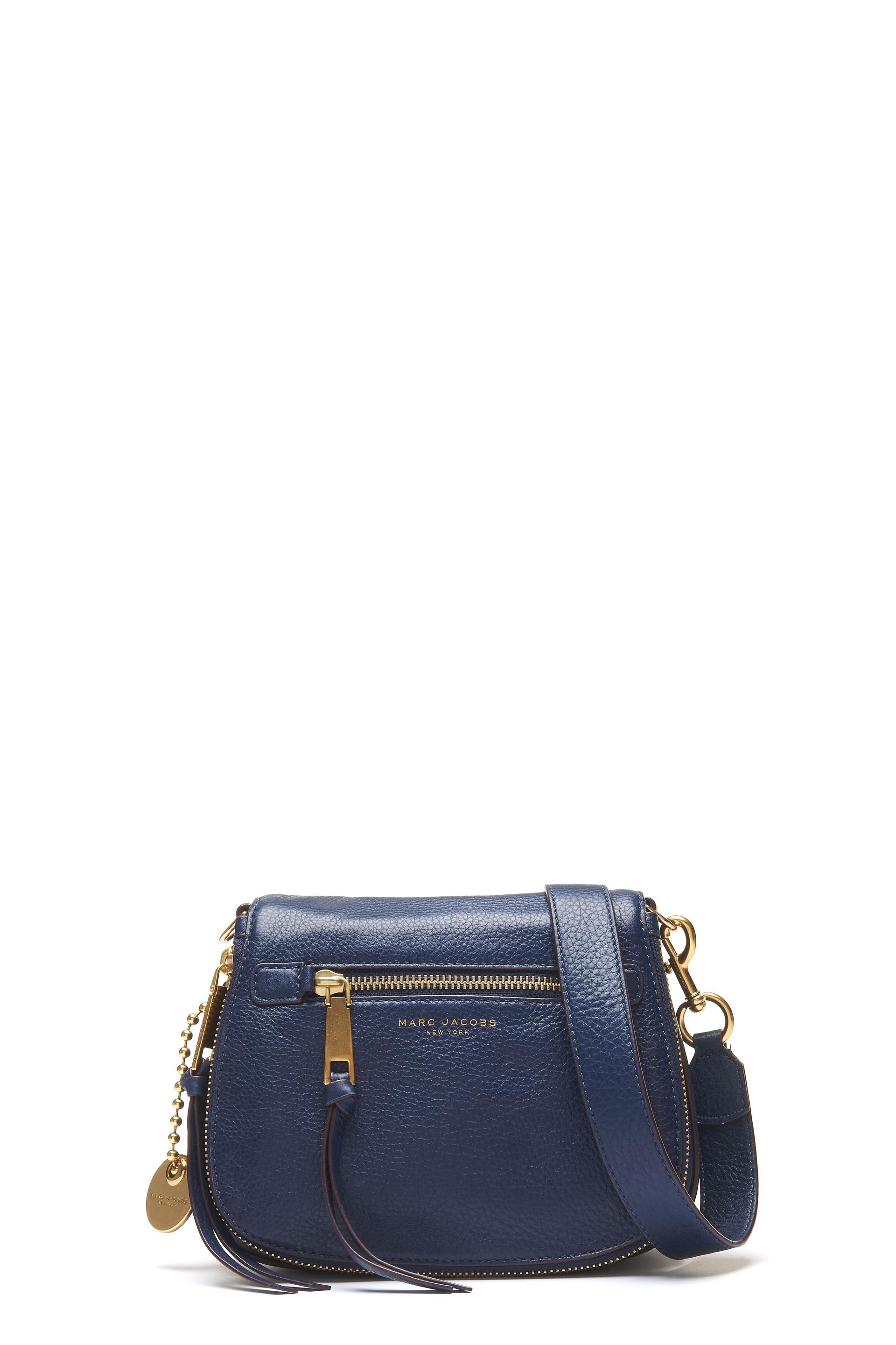 MARC JACOBS 'SMALL RECRUIT' PEBBLED LEATHER CROSSBODY BAG, NAVY BLUE ModeSens