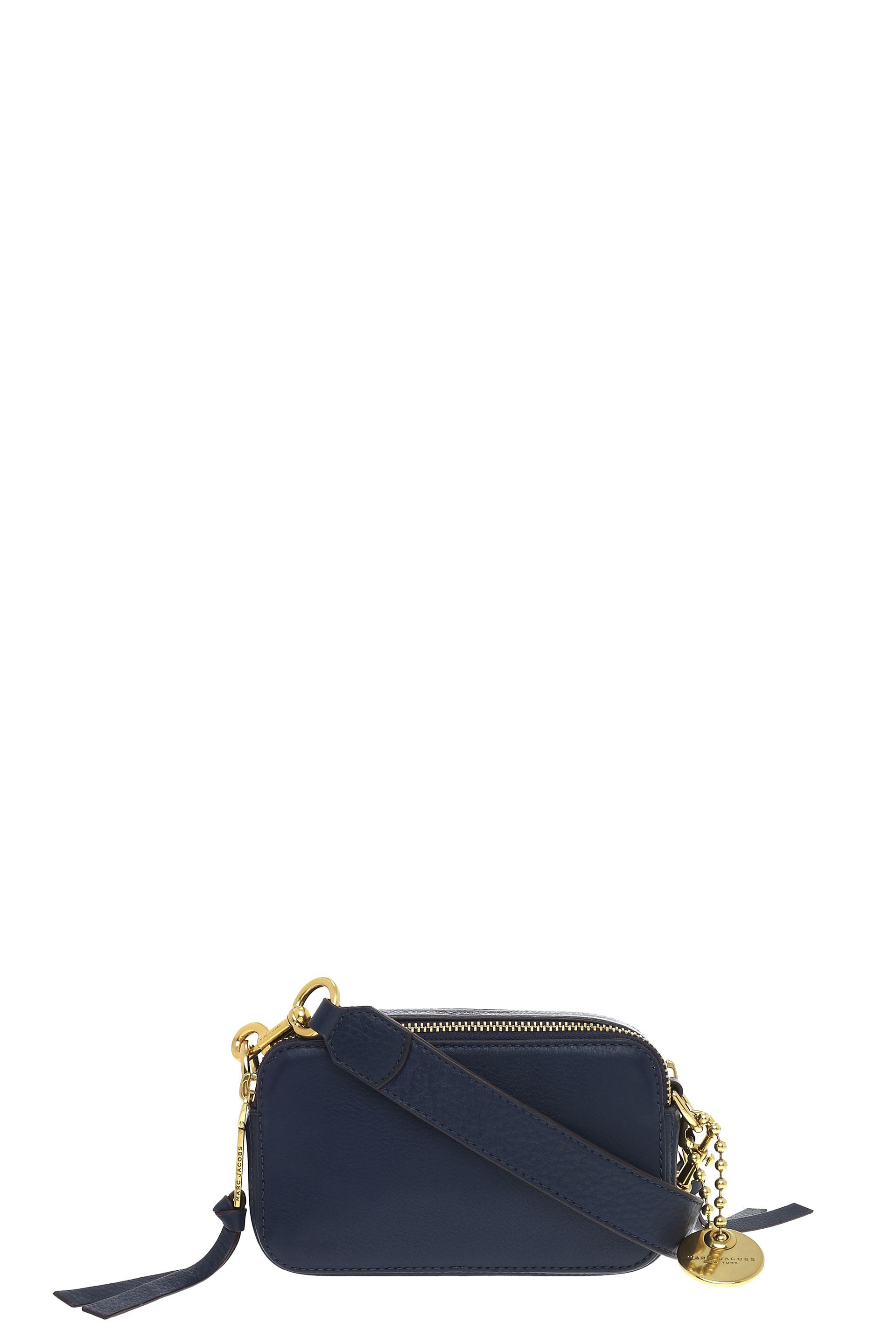 MARC JACOBS 'RECRUIT' PEBBLED LEATHER CROSSBODY BAG, NAVY BLUE | ModeSens