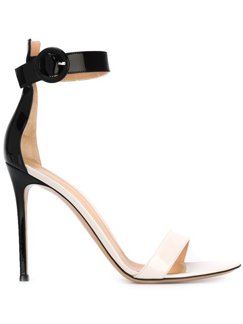GIANVITO ROSSI SUEDE AND METALLIC LEATHER SANDALS | ModeSens