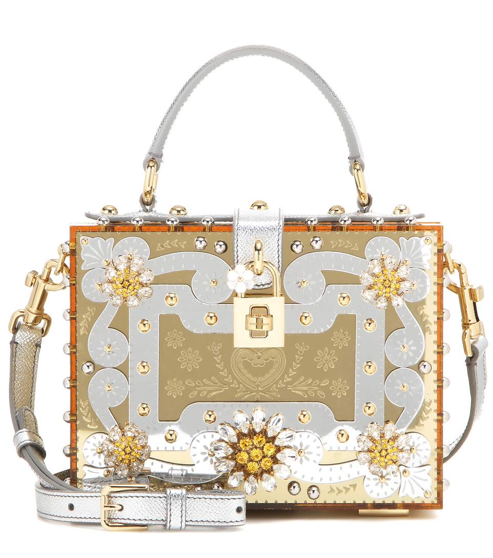 DOLCE & GABBANA Dolce Box Venetian Mirror Shoulder Bag | ModeSens