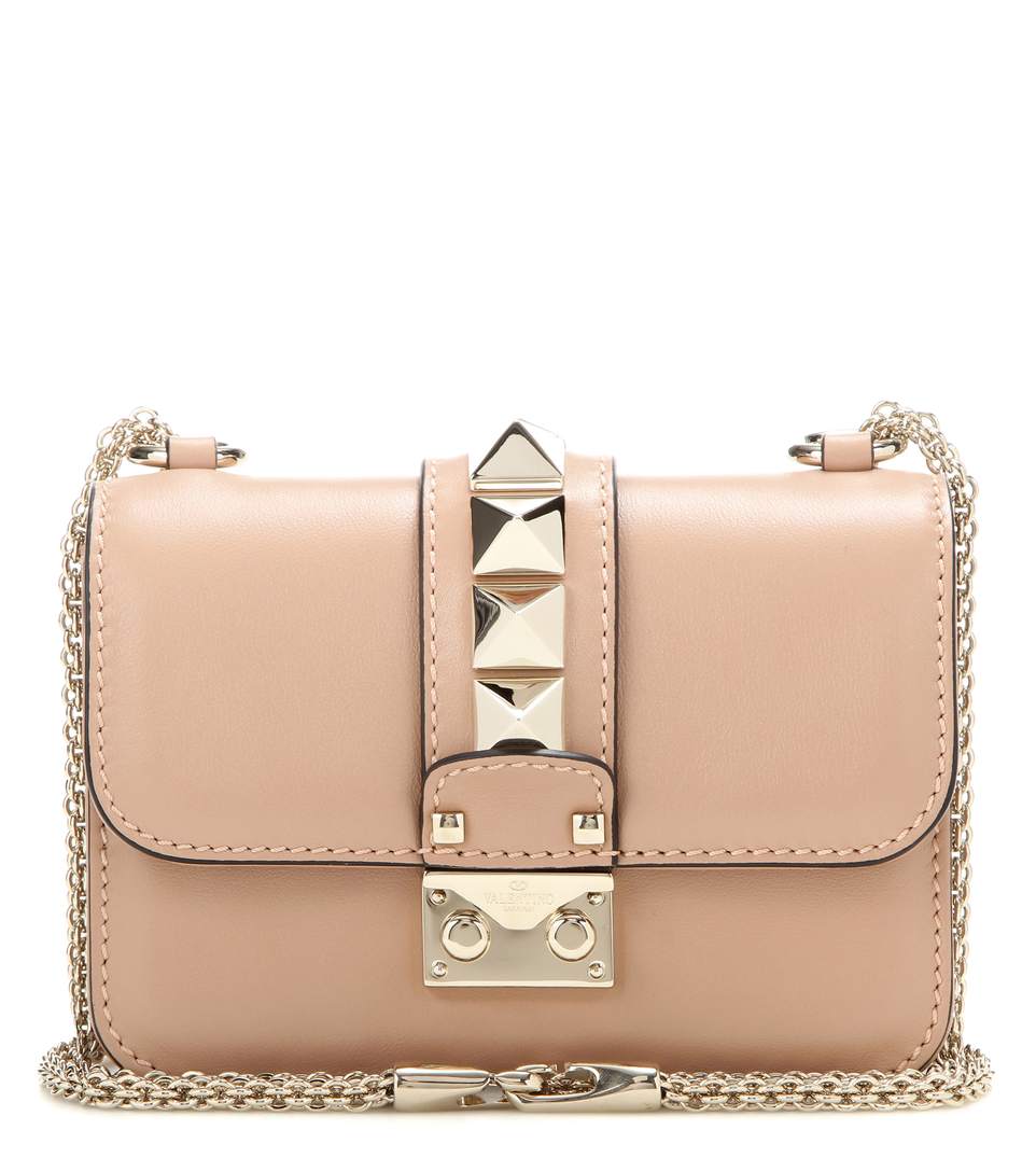 Valentino Rockstud Mini Leather Shoulder Bag, Sorbet Blush | ModeSens