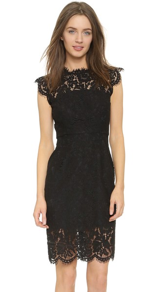 RACHEL ZOE Suzette Floral Lace Sheath Dress, Black | ModeSens
