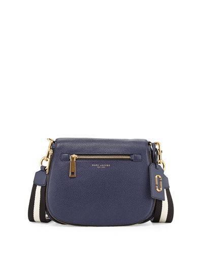 MARC JACOBS 'SMALL RECRUIT' PEBBLED LEATHER CROSSBODY BAG, NAVY BLUE ...