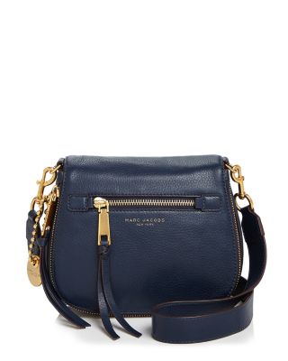 MARC JACOBS 'SMALL RECRUIT' PEBBLED LEATHER CROSSBODY BAG, NAVY BLUE ...