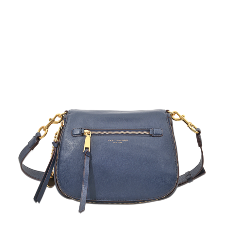 MARC JACOBS 'SMALL RECRUIT' PEBBLED LEATHER CROSSBODY BAG, NAVY BLUE ...