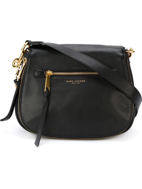 MARC JACOBS Small Recruit Nomad Pebbled Leather Crossbody Bag - Black ...