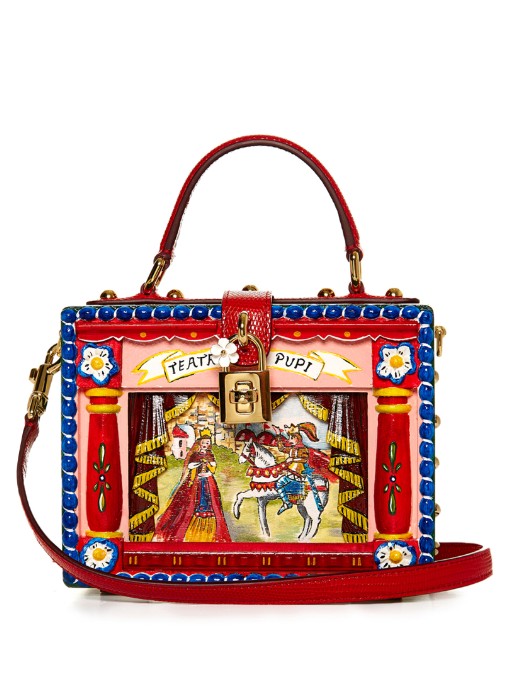DOLCE & GABBANA Dolce Hand-Painted Carretto-Print Box Bag in ...