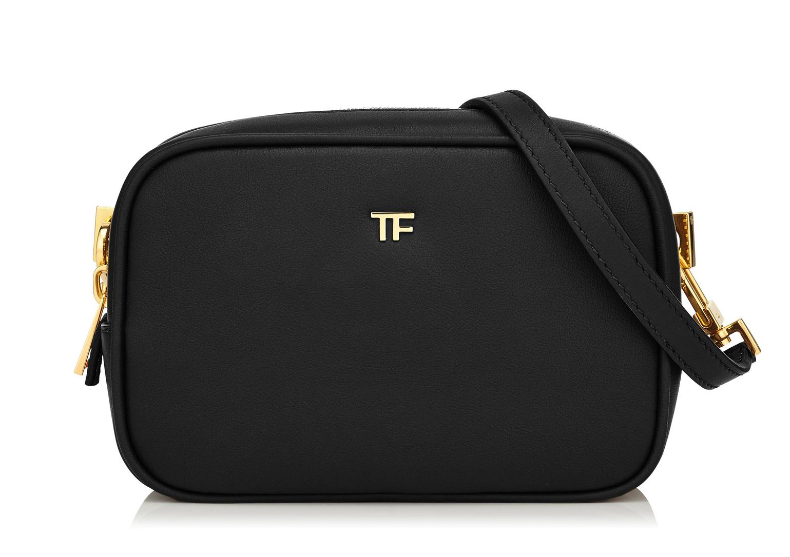 Tom Ford Tf Leather Cosmetic Bag With Strap, Blackberry | ModeSens