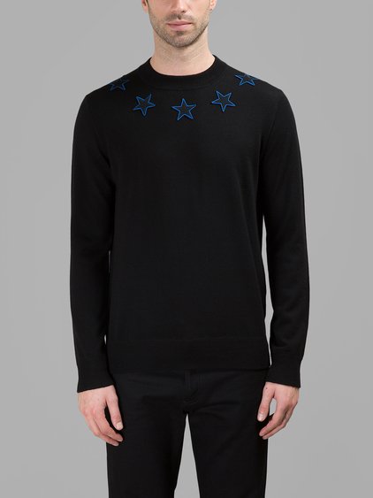 GIVENCHY Wool Sweater With Embroidered Star Details in Black | ModeSens
