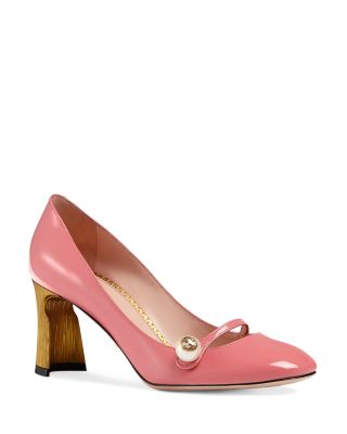 GUCCI EMBELLISHED PATENT LEATHER PUMPS, PINK ROMANTIQUE | ModeSens
