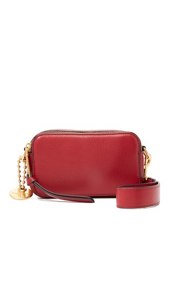 MARC JACOBS 'RECRUIT' PEBBLED LEATHER CROSSBODY BAG, RUBY ROSE | ModeSens