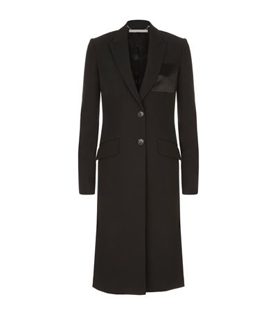 GIVENCHY GRAIN DE POUDRE SIDE SLIT COAT, BLACK | ModeSens