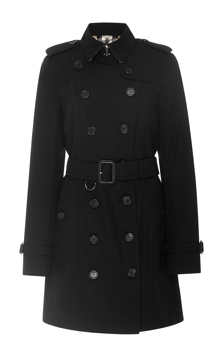 Burberry Sandringham Double Breasted Trench Coat In Black | ModeSens