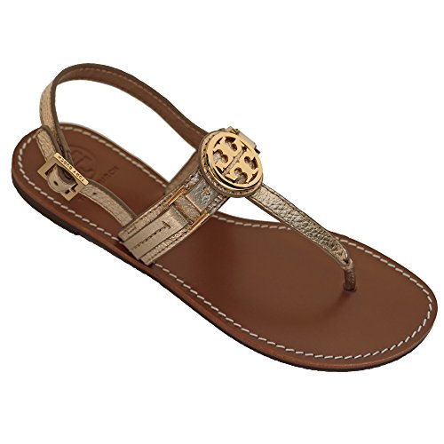 TORY BURCH Cassia Flat Thong Sandal French Calf Leather in Platinum ...