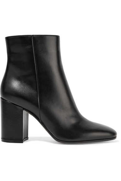 GIANVITO ROSSI MARGAUX MID LEATHER ANKLE BOOTS, LLACK | ModeSens