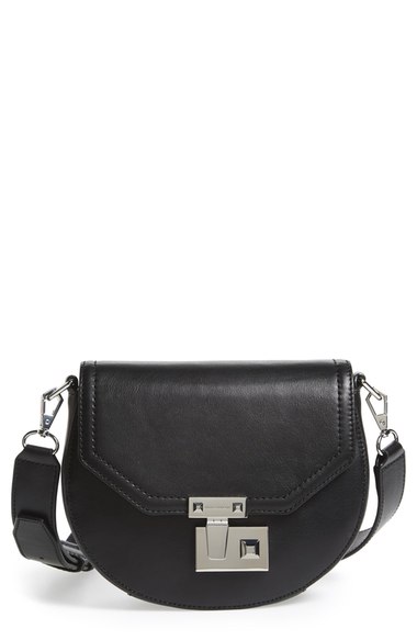 REBECCA MINKOFF 'Medium Paris' Leather Saddle Bag in Black | ModeSens