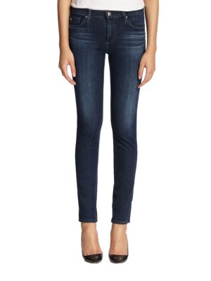 Ag The Prima Contour 360 Mid-Rise Cigarette Jeans, Navy In Workroom ...