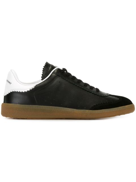 ISABEL MARANT BRYCE LEATHER LOW-TOP TRAINERS, LLACK | ModeSens