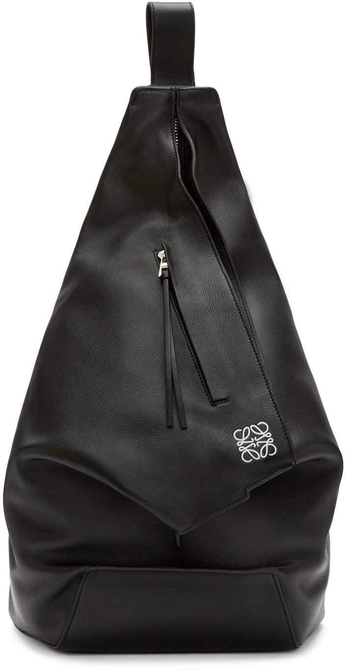 LOEWE MEN'S RUCKSACK BACKPACK TRAVEL ANTON, BLACK ModeSens