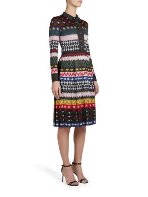Mary Katrantzou Sparkle Lurex Jacquard Knit Midi Dress, Multicolor ...