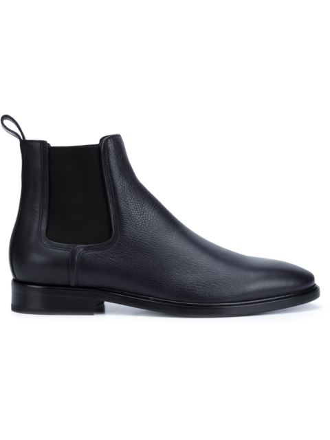 LANVIN Caviar Grain Leather Chelsea Boots in Black | ModeSens