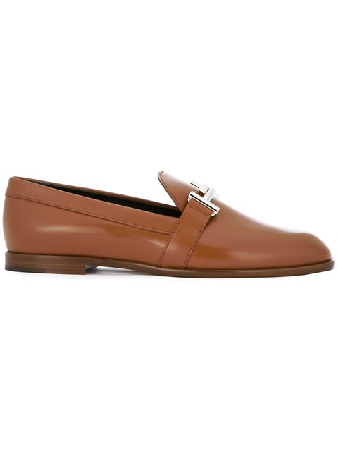 TOD'S DOUBLE T LEATHER LOAFERS | ModeSens
