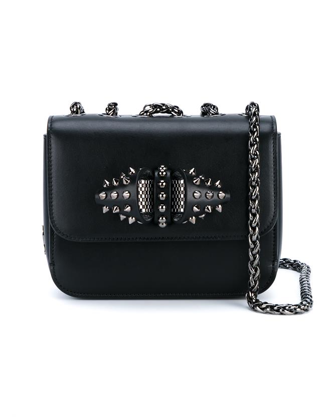 CHRISTIAN LOUBOUTIN SWEET CHARITY BABY SPIKED LEATHER CHAIN CROSSBODY ...