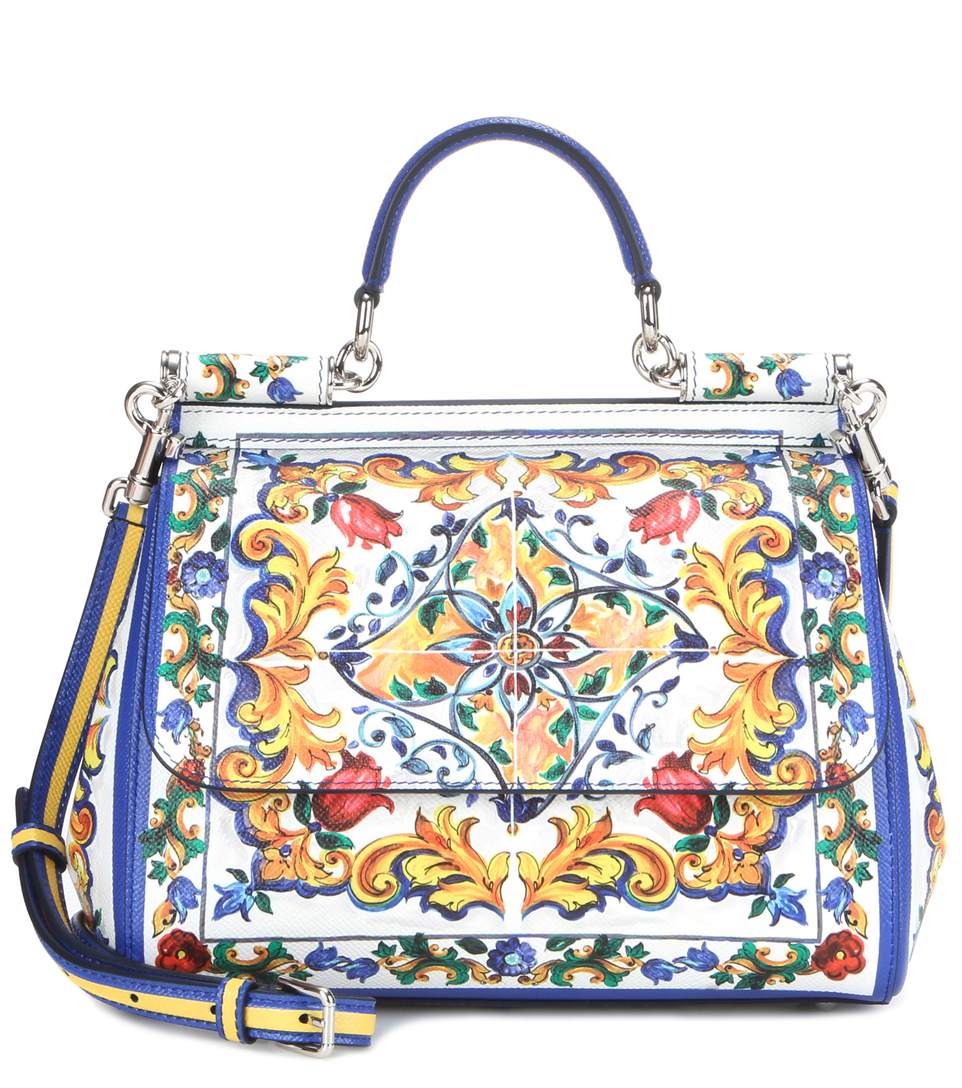 DOLCE & GABBANA MISS SICILY MEDIUM PRINTED LEATHER SHOULDER BAG ...