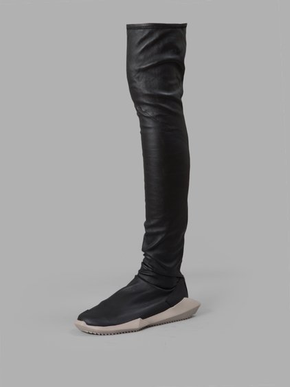 rick owens thigh high sneaker boots