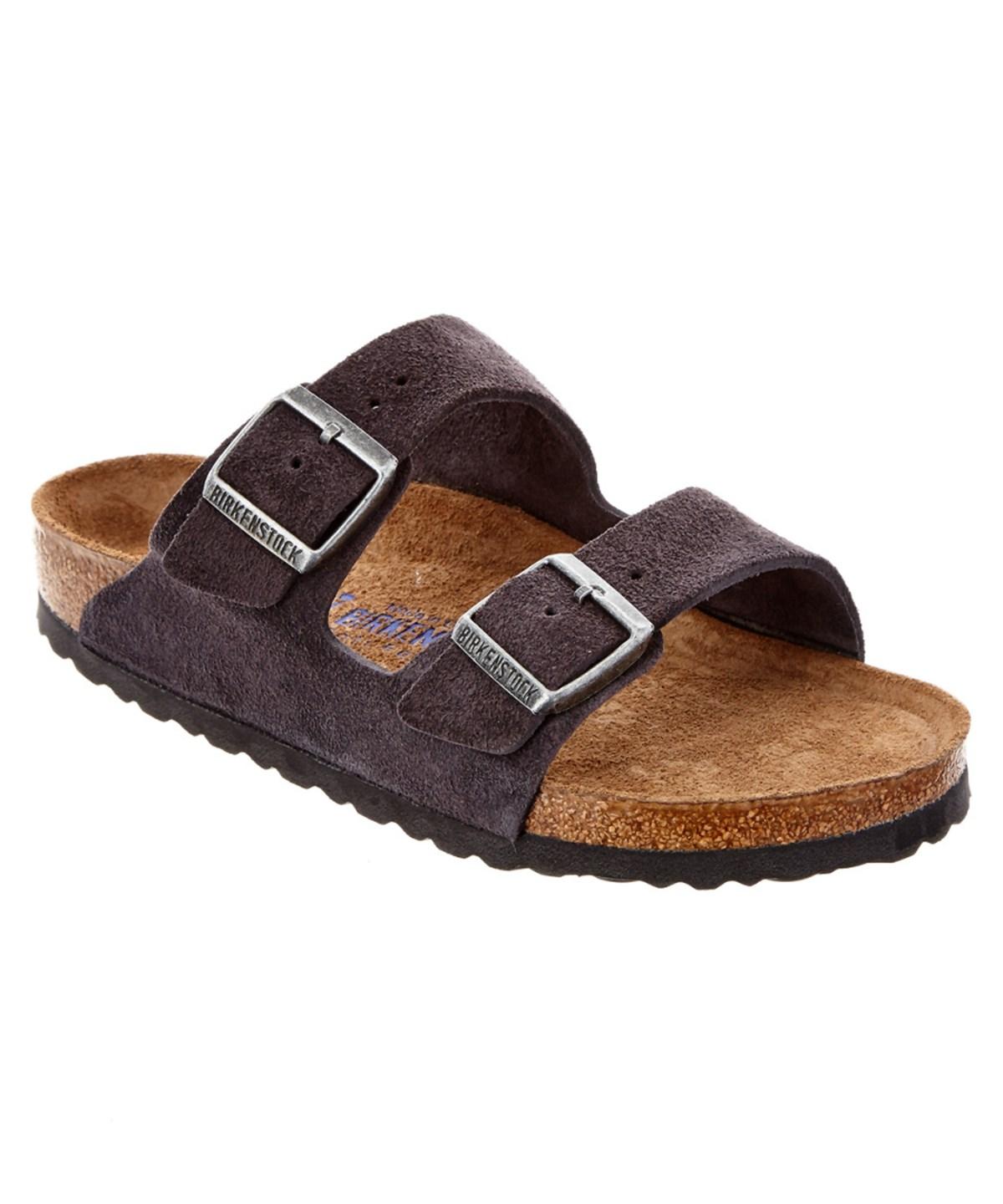 birkenstock arizona mocha suede soft footbed