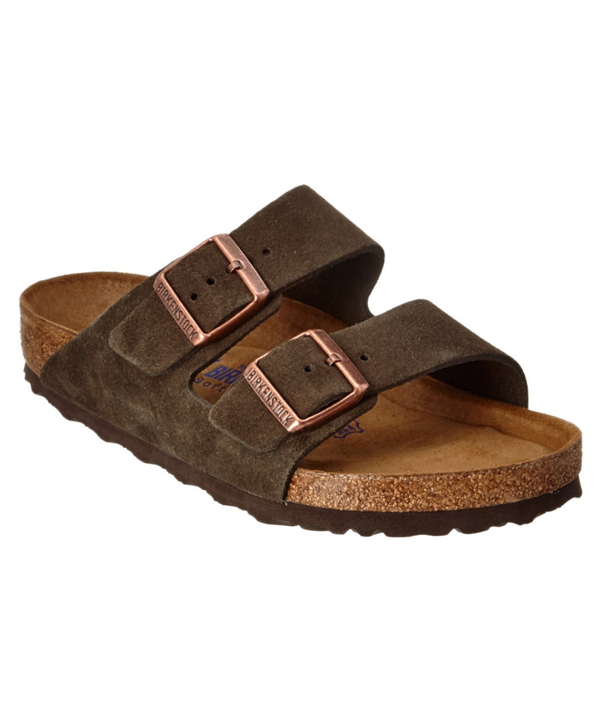 birkenstock arizona mocha suede soft footbed