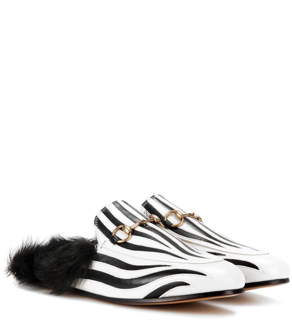 princetown leather slipper white