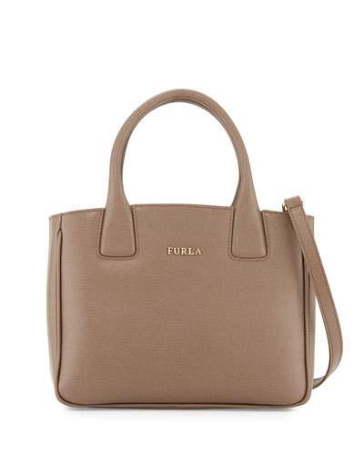 FURLA Camilla Small Leather Tote Bag, Daino, Color Dain | ModeSens