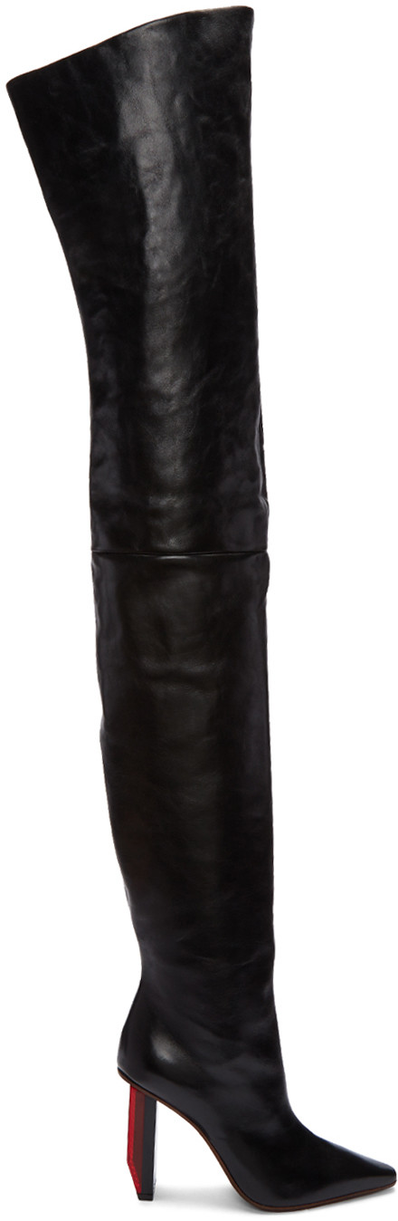 reflective knee high boots