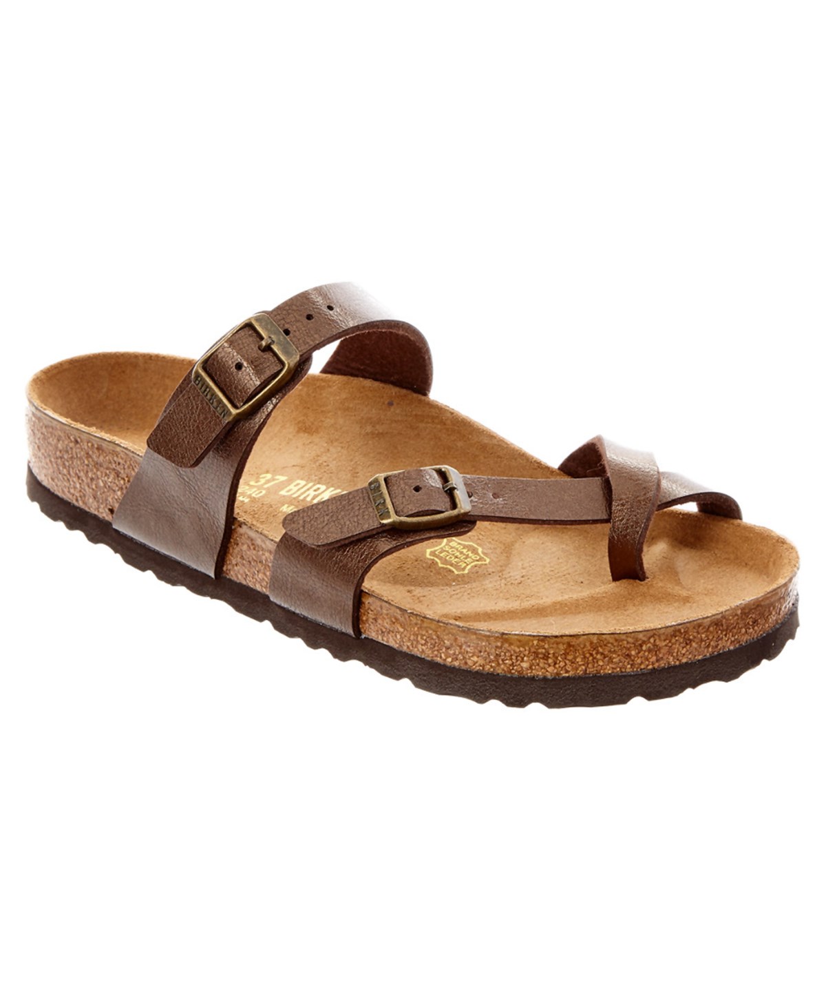 BIRKENSTOCK WOMEN'S MAYARI BUCKLED SLIDE SANDALS, GOLDEN BROWN | ModeSens