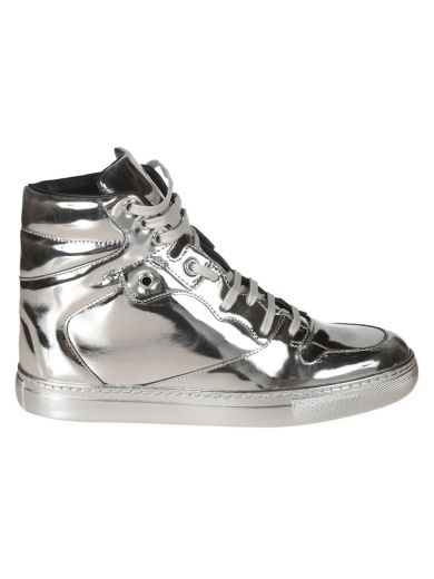 balenciaga high top silver