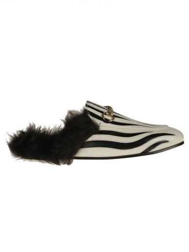 gucci horsebit fur slippers