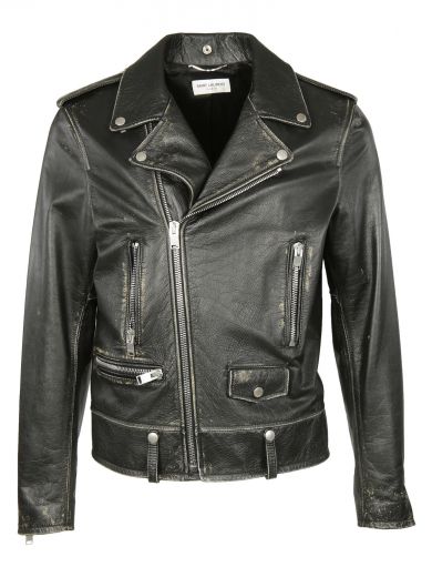 SAINT LAURENT Black Leather Classic L01 Motorcycle Jacket | ModeSens