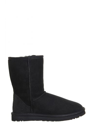 UGG CLASSIC LL TALL SHEEPSKIN AND SUEDE BOOTS, BLACK | ModeSens