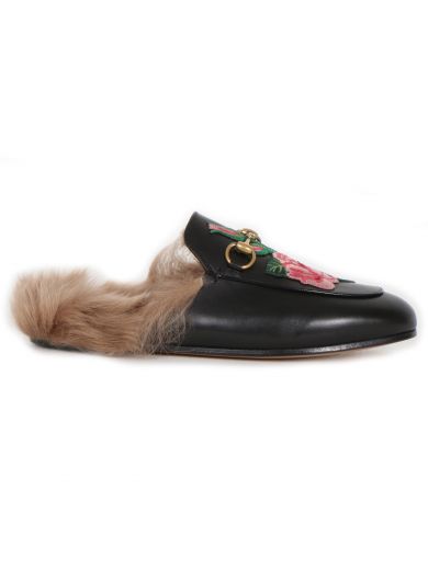 all black gucci slippers