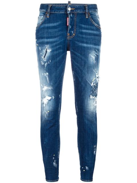 DSQUARED2 COOL GIRL CROPPED DISTRESSED JEANS | ModeSens