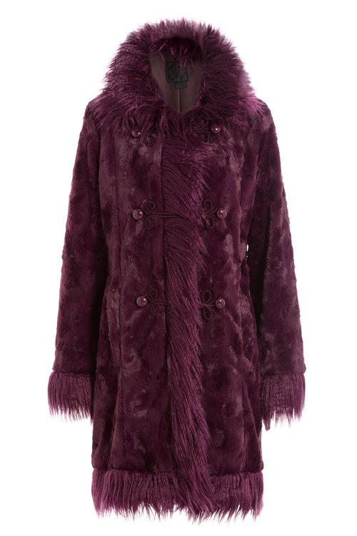 ANNA SUI FAUX FUR COAT, PURPLE | ModeSens