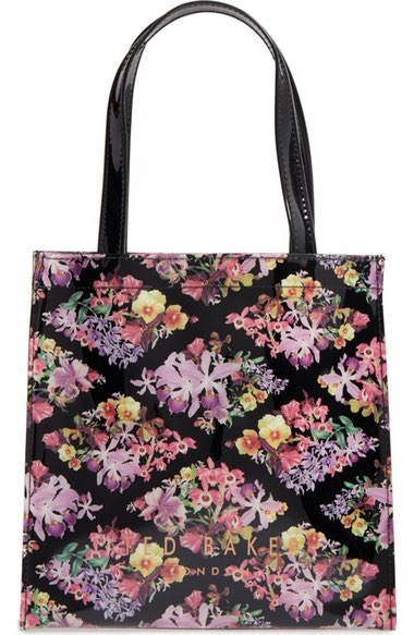 TED BAKER LOST GARDENS SMALL ICON TOTE, BLACK | ModeSens